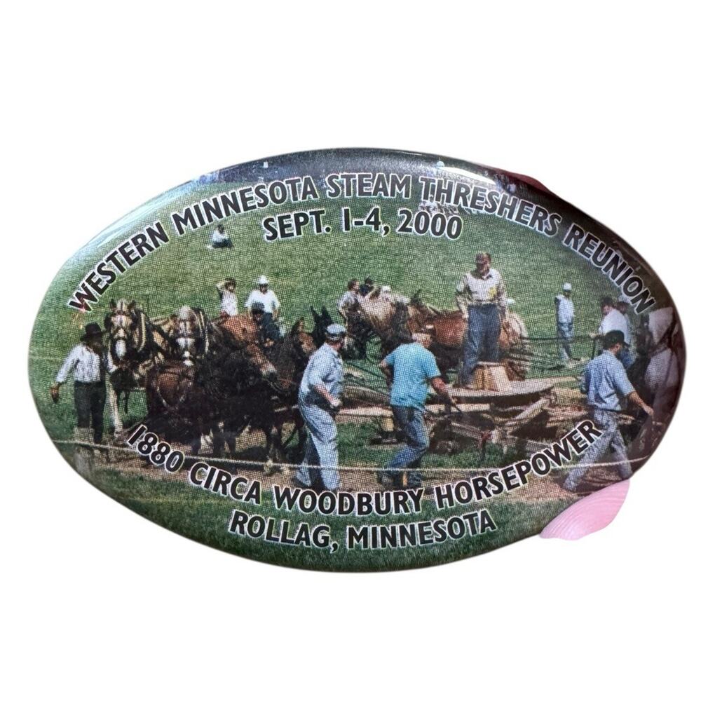 Western MN Steam Threshers Reunion Button‎ 2000 Vintage Farming Agriculture